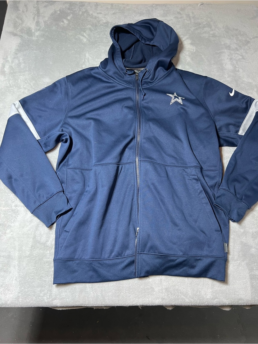 Dallas Cowboys Jacket Mens 3XL Blue Full Zip Hoodie NFL Nike On Field XXXL